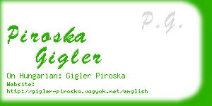 piroska gigler business card